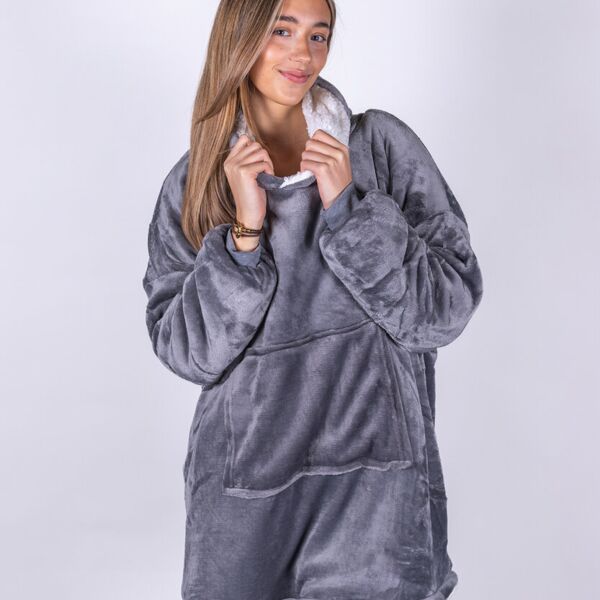 Ribbon The Ribbon oversized cosy reversible sherpa hoodie RI002 The Ribbon oversized cosy reversible sherpa hoodie Thumbnail