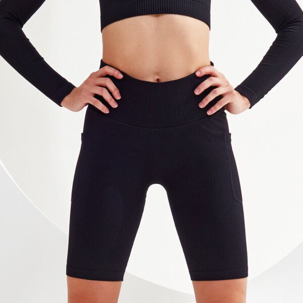 TriDri® Women’s TriDri® ribbed seamless '3D Fit' cycle shorts TR225 Women’s TriDri® ribbed seamless '3D Fit' cycle shorts Thumbnail