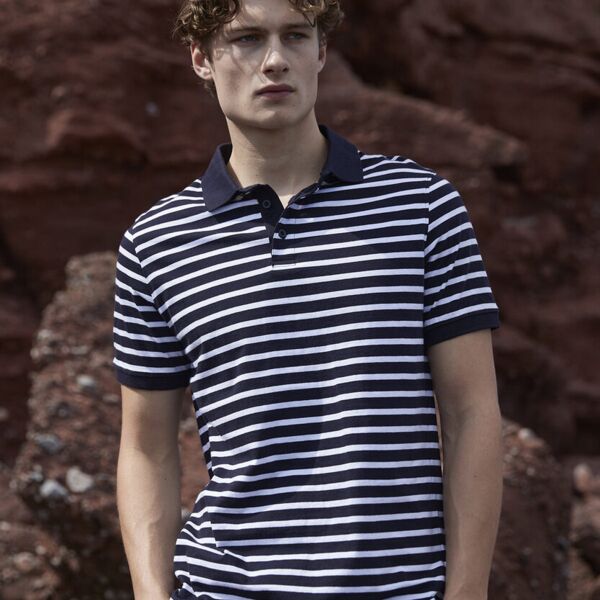Front Row Striped Jersey polo shirt FR230 Striped Jersey polo shirt Thumbnail