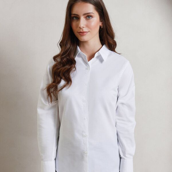 Premier LADIES signature Oxford long sleeve shirt. PR334 LADIES signature Oxford long sleeve shirt. Thumbnail