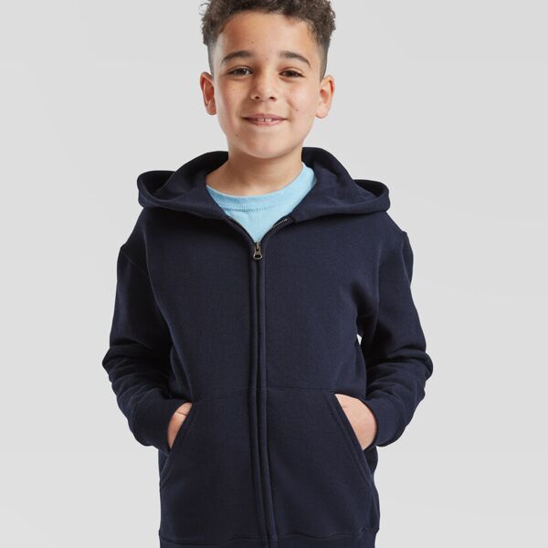 Fruit of the Loom Kids classic hooded sweatshirt jacket. SS225 Kids classic hooded sweatshirt jacket. Thumbnail