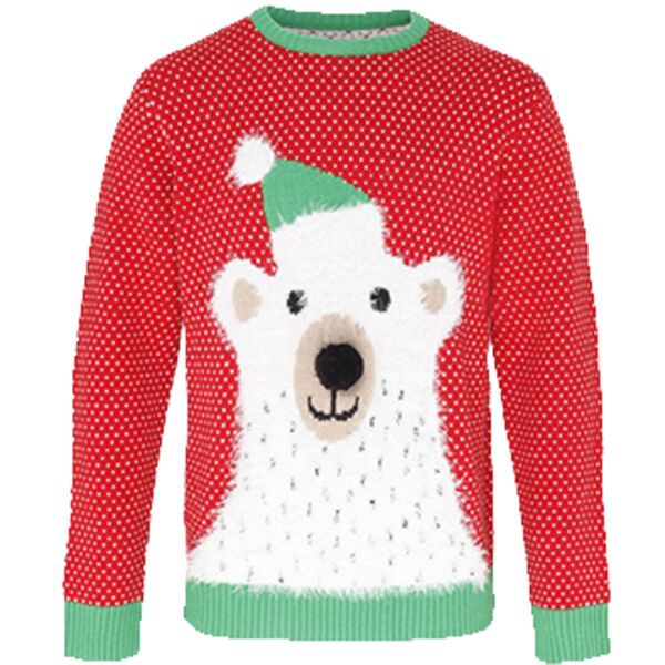 Polar Bear 3D Adults Christmas Jumper Thumbnail