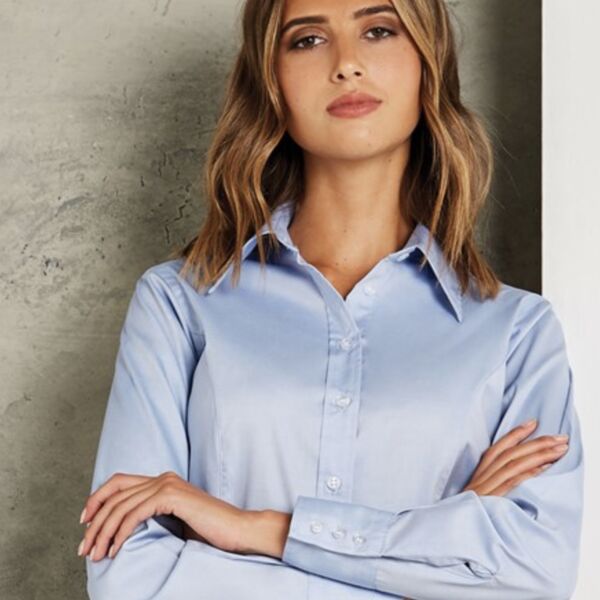 Kustom Kit WOMENS corporate Oxford blouse long sleeved  KK702 WOMENS corporate Oxford blouse long sleeved  Thumbnail