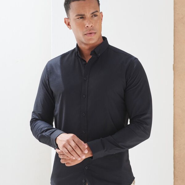 Henbury MODERN long sleeve Oxford shirt. HB512 MODERN long sleeve Oxford shirt. Thumbnail